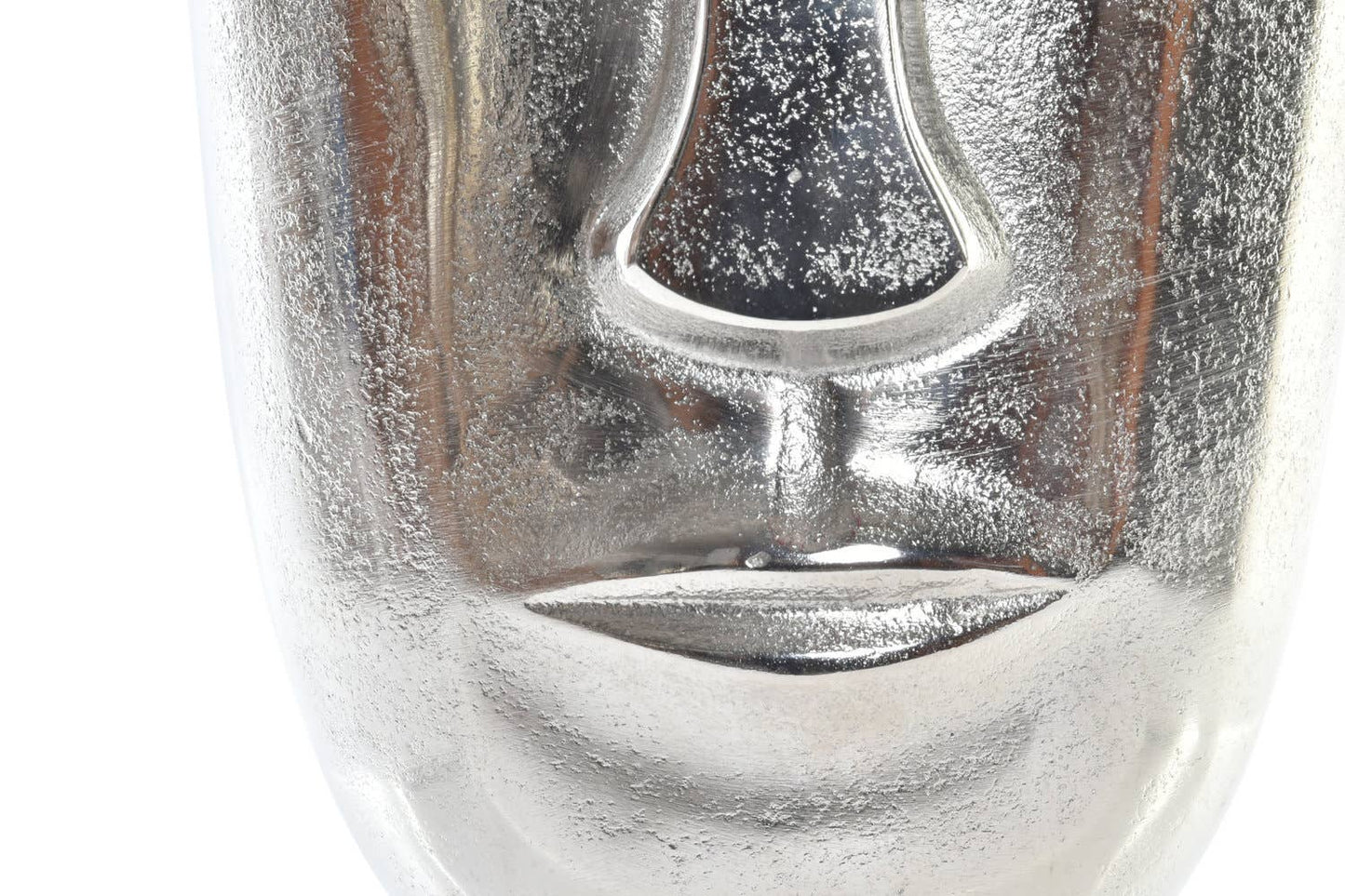 ALUMINIUMVASE 18X14X26 SILBERNES GESICHT
