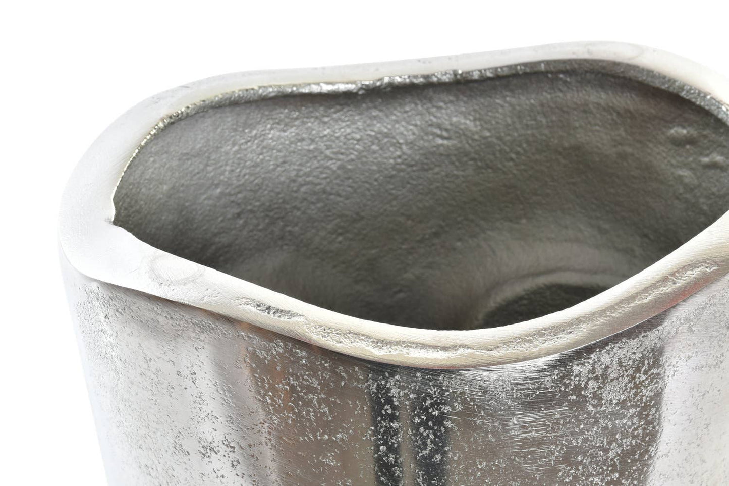 ALUMINIUMVASE 18X14X26 SILBERNES GESICHT