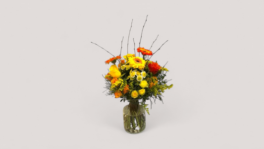 Anti-Valentins-Strauß - Gelb & Orange