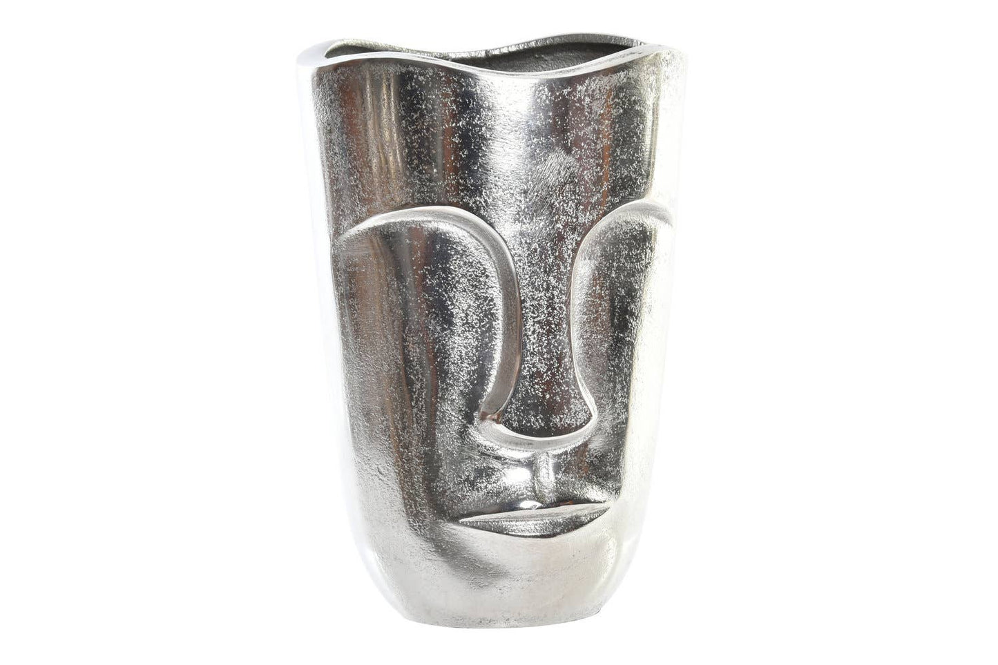 ALUMINIUMVASE 18X14X26 SILBERNES GESICHT